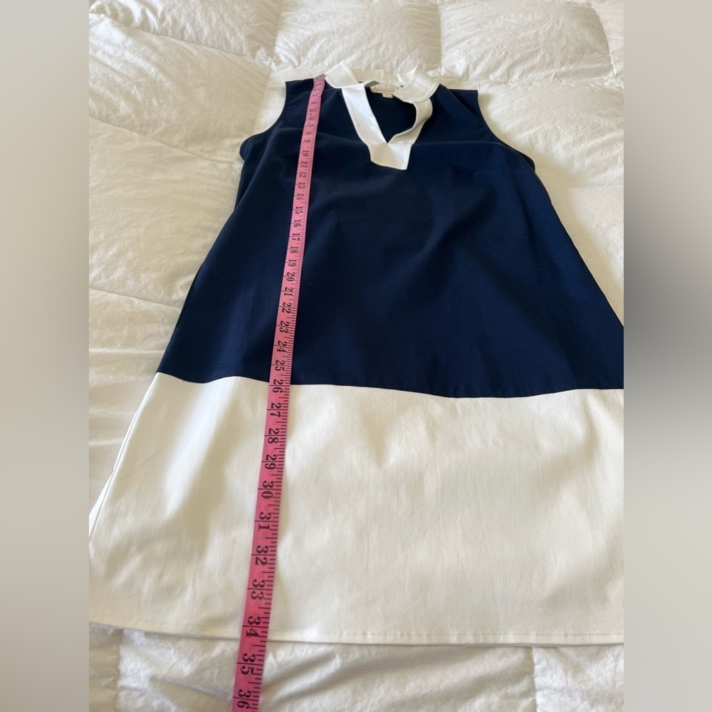 STS Sail to Sable | SZ S | Navy White Colorblock Sleeveless Dress | Nautical - Picture 3 of 7